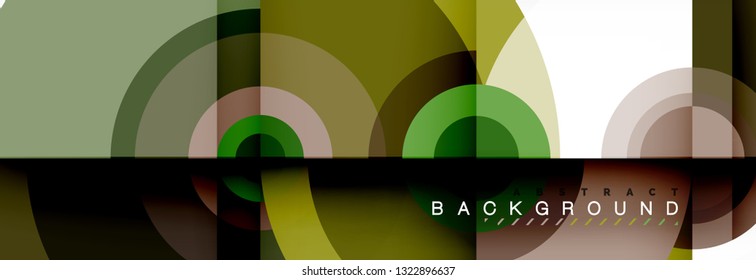 Round shapes vector abstract background. Trendy circle shapes composition vector illustration