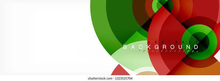 Round shapes vector abstract background. Trendy circle shapes composition vector illustration