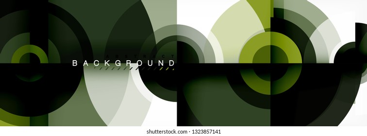Round shapes vector abstract background. Trendy circle shapes composition vector illustration