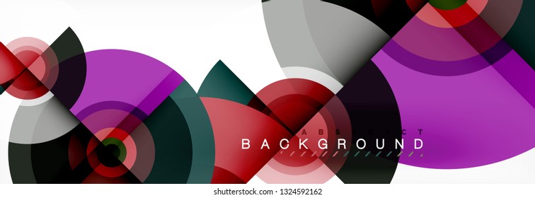 Round shapes vector abstract background. Trendy circle shapes composition vector illustration