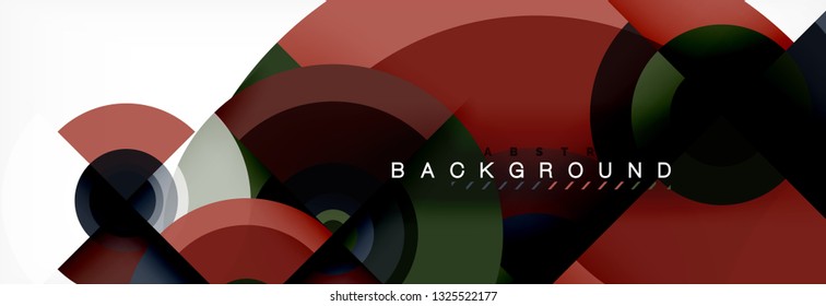 Round shapes vector abstract background. Trendy circle shapes composition vector illustration