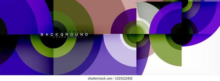 Round shapes vector abstract background. Trendy circle shapes composition vector illustration