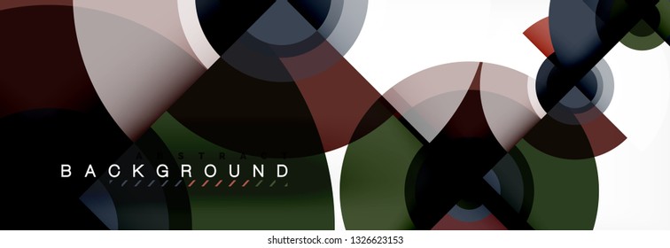 Round shapes vector abstract background. Trendy circle shapes composition vector illustration