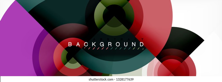 Round shapes vector abstract background. Trendy circle shapes composition vector illustration