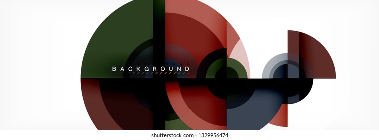 Round shapes vector abstract background. Trendy circle shapes composition vector illustration