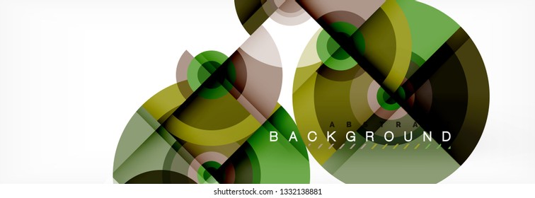 Round shapes vector abstract background. Trendy circle shapes composition vector illustration
