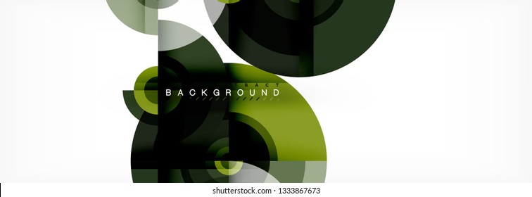 Round shapes vector abstract background. Trendy circle shapes composition vector illustration
