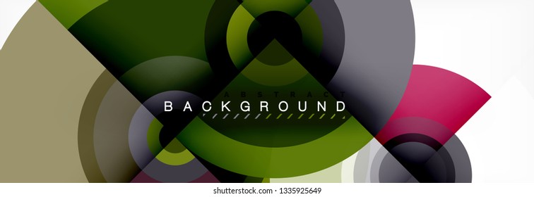 Round shapes vector abstract background. Trendy circle shapes composition vector illustration