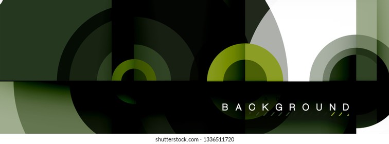 Round shapes vector abstract background. Trendy circle shapes composition vector illustration
