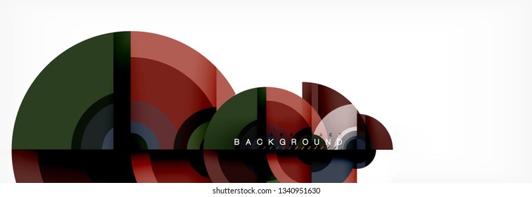 Round shapes vector abstract background. Trendy circle shapes composition vector illustration