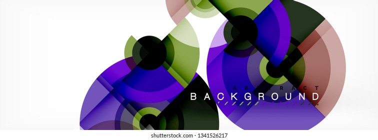 Round shapes vector abstract background. Trendy circle shapes composition vector illustration