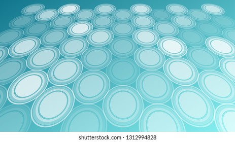 Round shapes vector illustration, transparent circles and gradient background