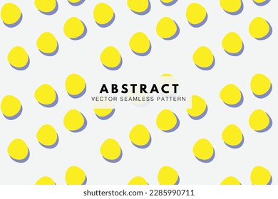 Round shapes yellow circles abstract seamless repeating pattern
