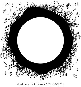 round sheet music frame