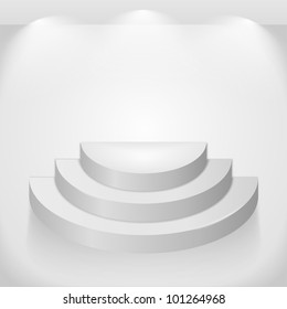 Round shelf, vector eps10 illustration