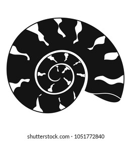 Round shell icon. Simple illustration of round shell vector icon for web