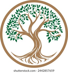 Round Shep Tree design vector and png.
