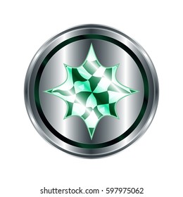 Round Shield Cartoon Medieval Weapon Isolated on White Background Element. Vector Illustration Icon Can be used for RPG, Web, Mobile App, Infographics. Game asset.