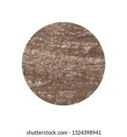 Round shimmery copper badge vector