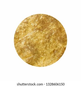Round shimmery gold badge vector