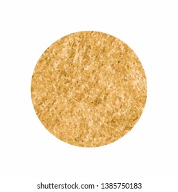 Round shimmery gold badge vector