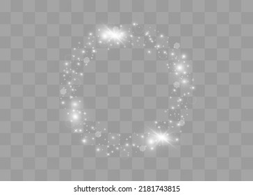 Round shiny frame background with light bursts. Technology background. Vector eps10.