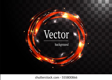 Round shiny frame background with light bursts. Technology background. Vector eps10.