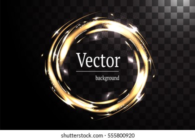 Round shiny frame background with light bursts. Technology background. Vector eps10.