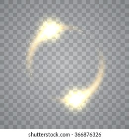 Fondo redondo brillante del marco con luces. Ilustración del vector