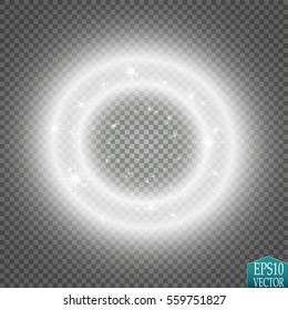     Round shiny frame background with lights. 

