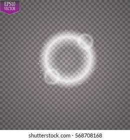   Round shiny frame background with lights. 
