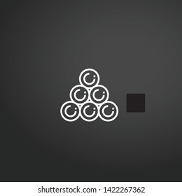 Round Shot vector icon. Round Shot concept stroke symbol design. Thin graphic elements vector illustration, outline pattern for your web site design, logo, UI. EPS 10.