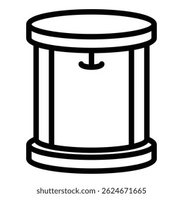 Round shower cabin icon. Outline round shower cabin vector icon for web design isolated on white background