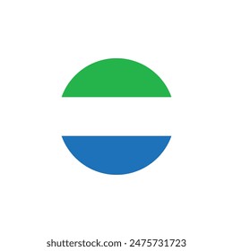 Round Sierra Leone flag emblem design element