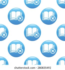 Round sign with book and cross, repeated on white background