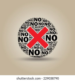 Round sign "No"