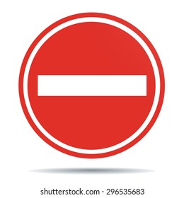 Round sign No Entry 