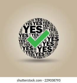 Round sign "Yes"