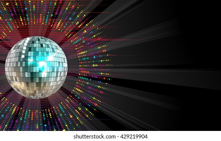 Round silver disco lights circle abstract background