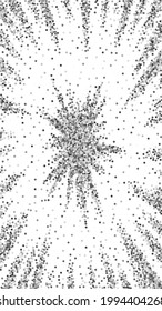 Round silver glitter luxury sparkling confetti. Scattered small gold particles on white background. Elegant festive overlay template. Exceptional vector background.