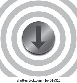 round silver steel icon button