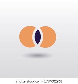 Round Simple Abstract Modern Business Logo Design
