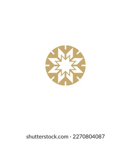 round simple icon logo for textile