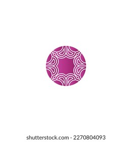 round simple icon logo for textile
