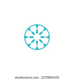logotipo de icono simple redondo para textiles