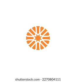 round simple icon logo for textile