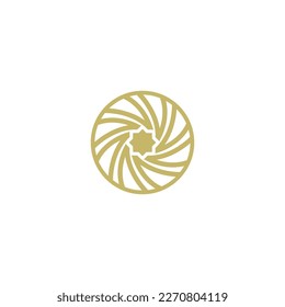 round simple icon logo for textile
