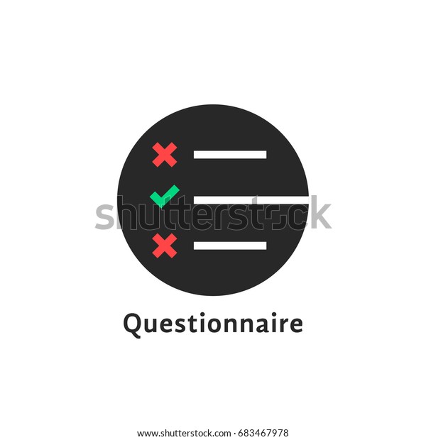 Round Simple Questionnaire Logo Unusual Style Stock Vector (Royalty ...