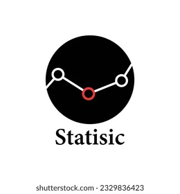 round simple statistic logo on white. abstract flat style trend modern logotype graphic design isolated on background. concept of strategy of progress in world economic or investor income