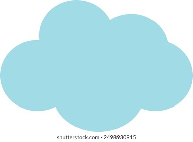 a round sky blue cloud